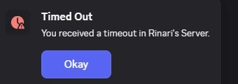 The notice the sender gets: Timed Out, you received a timeout in Rinari’s Server